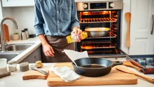 how to clean and season cast iron